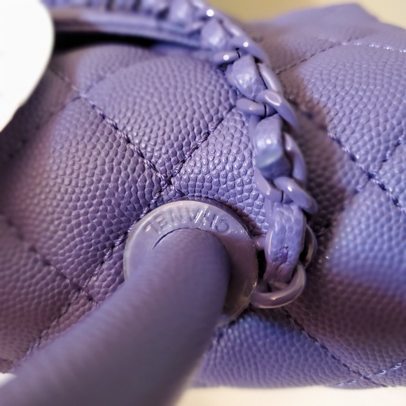 Chanel coco handle purple caviar mini bag - Picture 2 of 12
